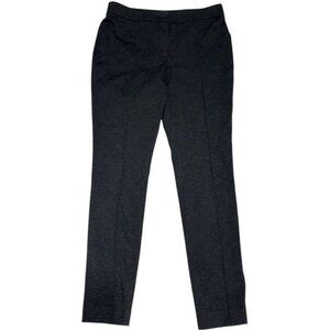 Akris Punto Dark Gray Flannel Stretch Trousers – Size 8 (No Pockets)